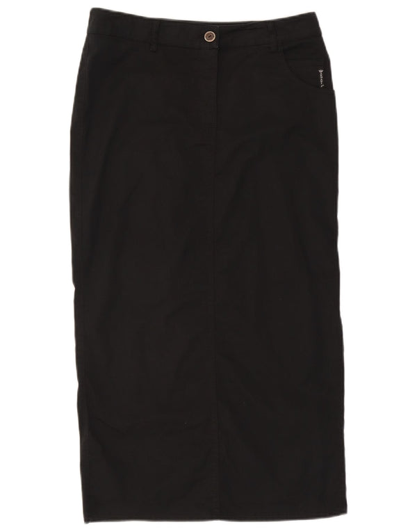 Armani Falda Midi para Mujer UK 10 Small W30 Algodón Negro