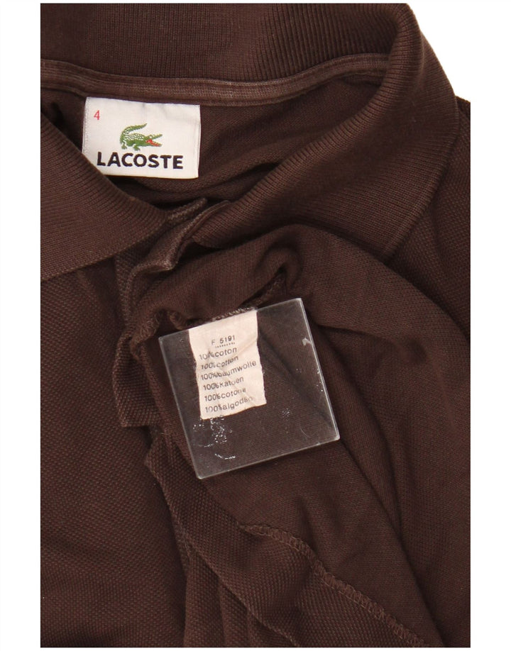 Polo Lacoste para hombre talla 4 algodón marrón medio