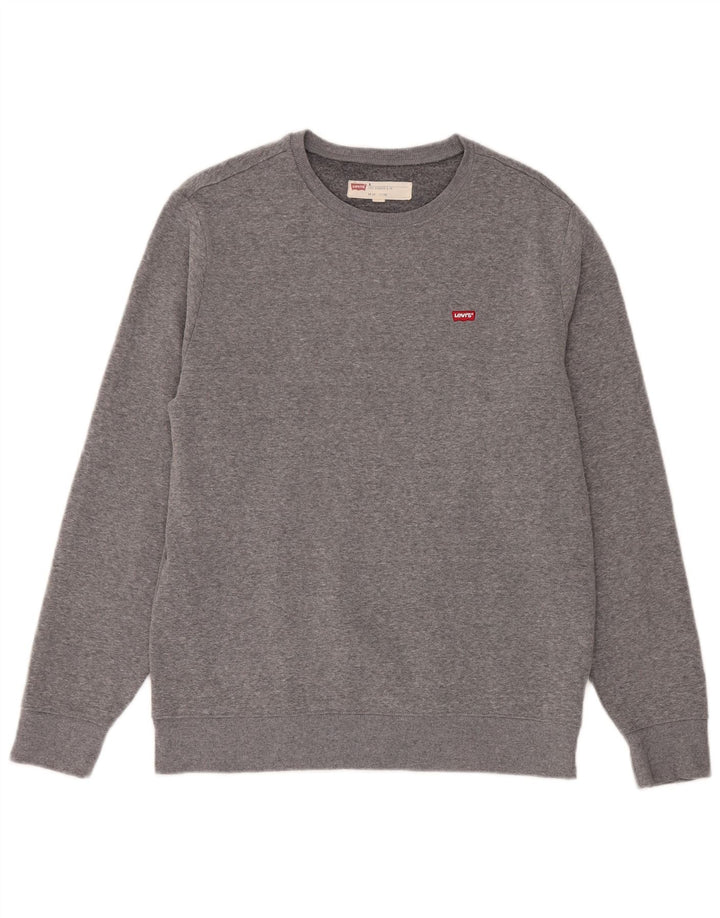 Levi's Hombre Sudadera Jumper Algodón Gris Medio
