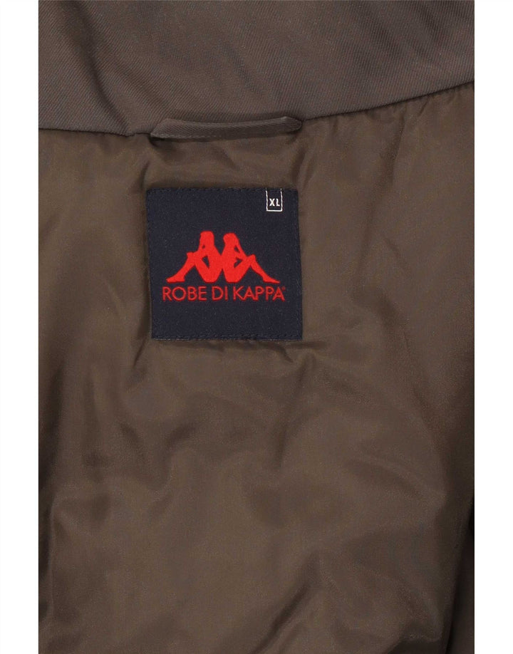 Kappa Chaqueta Cortavientos Hombre UK 42 XL Caqui Poliamida