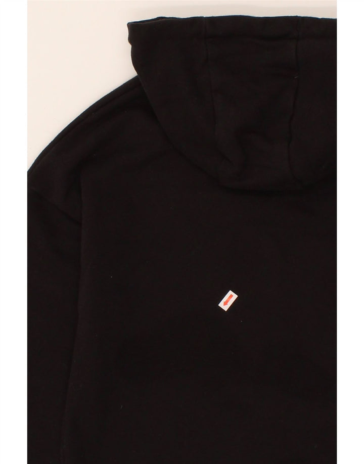 VINTAGE Womens Hoodie Jumper UK 12 Medium Black Polyester Vintage Vintage and Second-Hand Vintage from Messina Hembry 