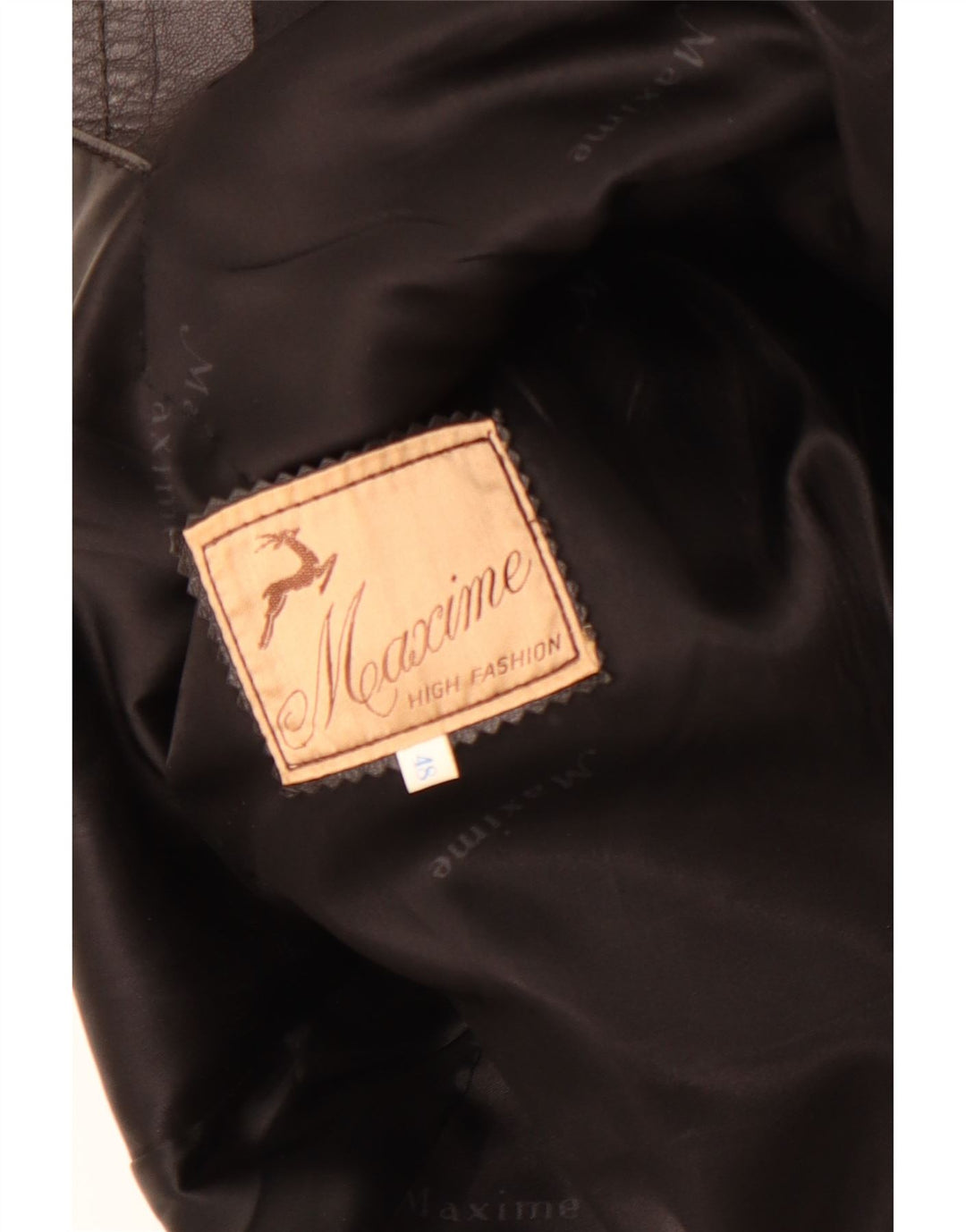 Maxime Abrigo de cuero para mujer IT 48 XL Negro