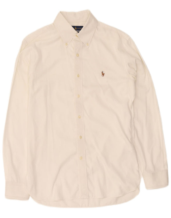 Ralph Lauren Camisa de fácil cuidado para hombre Talla 39 15 1/2 Algodón blanco mediano