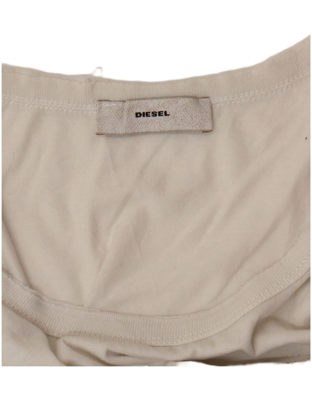 DIESEL Top sin mangas gráfico para mujer UK 10 Small White