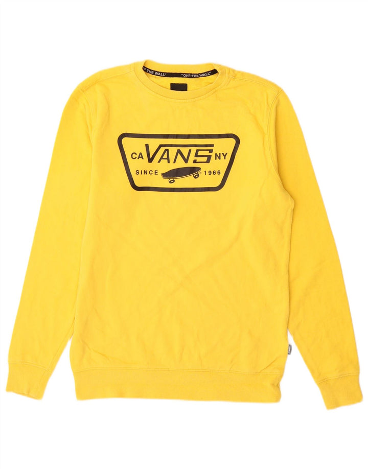 Vans Hombre Sudadera Gráfica Jumper XS Amarillo