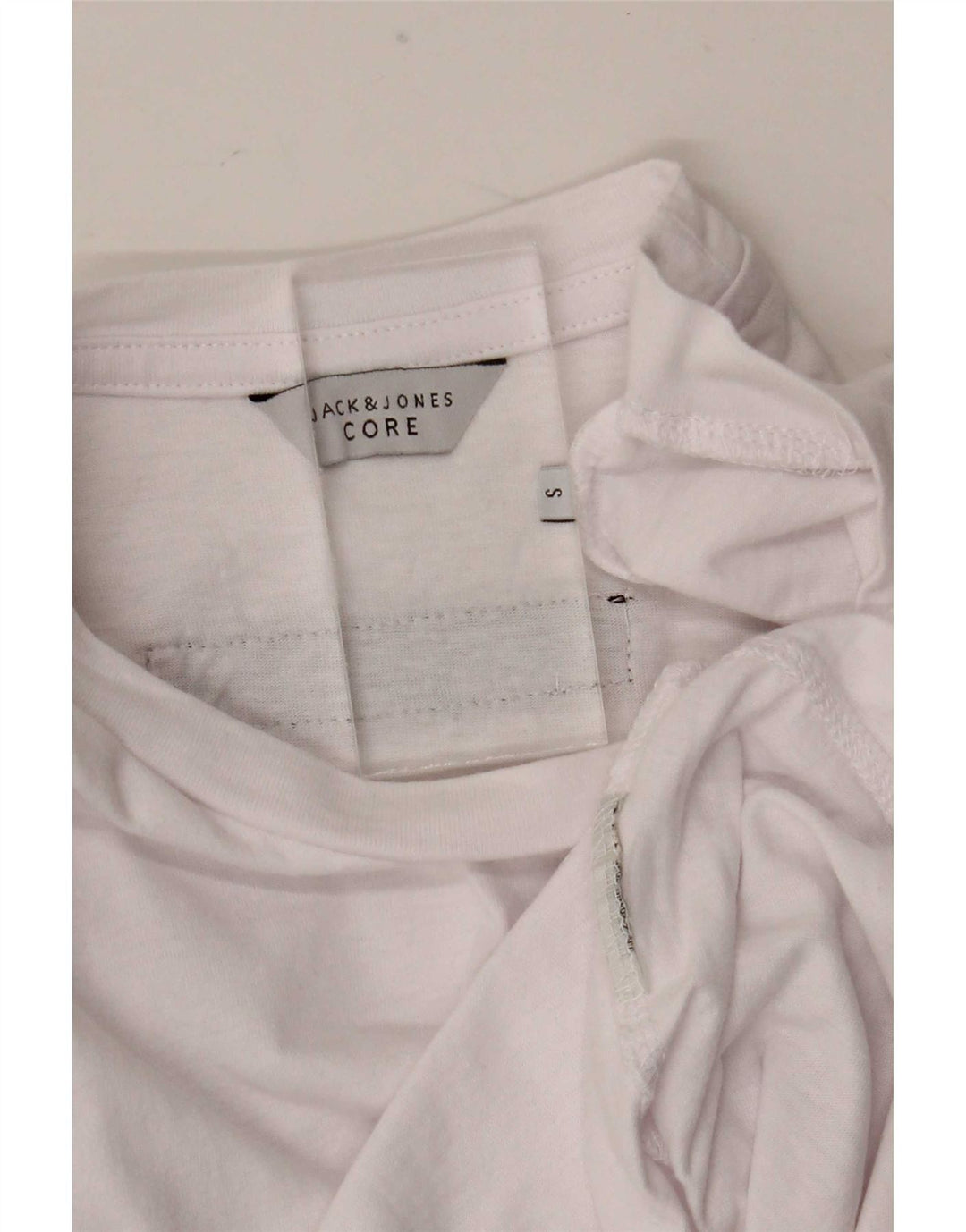 Jack & Jones Mens Graphic Top Manga Larga Pequeño Blanco