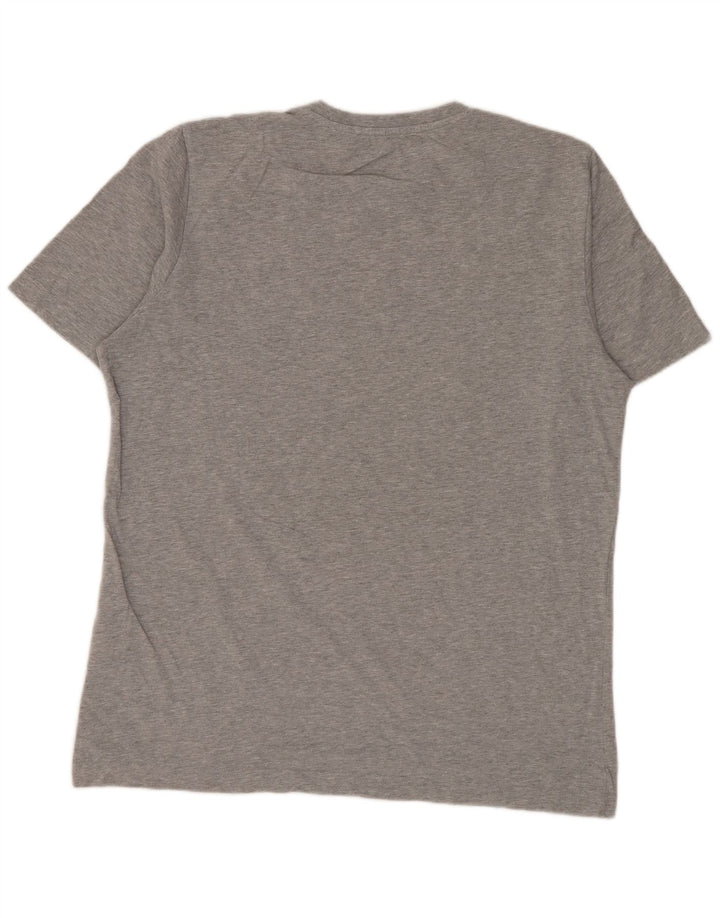 ADIDAS Camiseta gráfica para hombre Top de algodón moteado gris medio