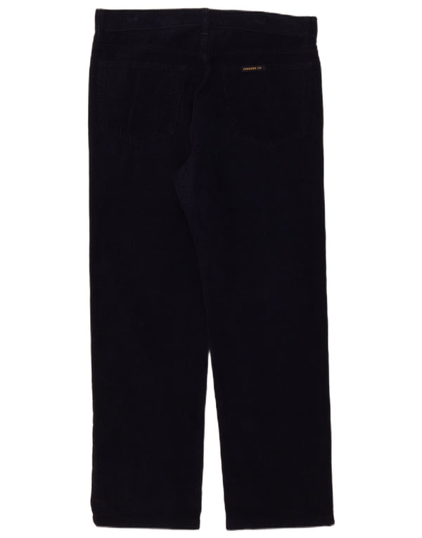 Pantalón Carrera Recto De Pana Para Hombre W36 L29 Algodón Azul Marino