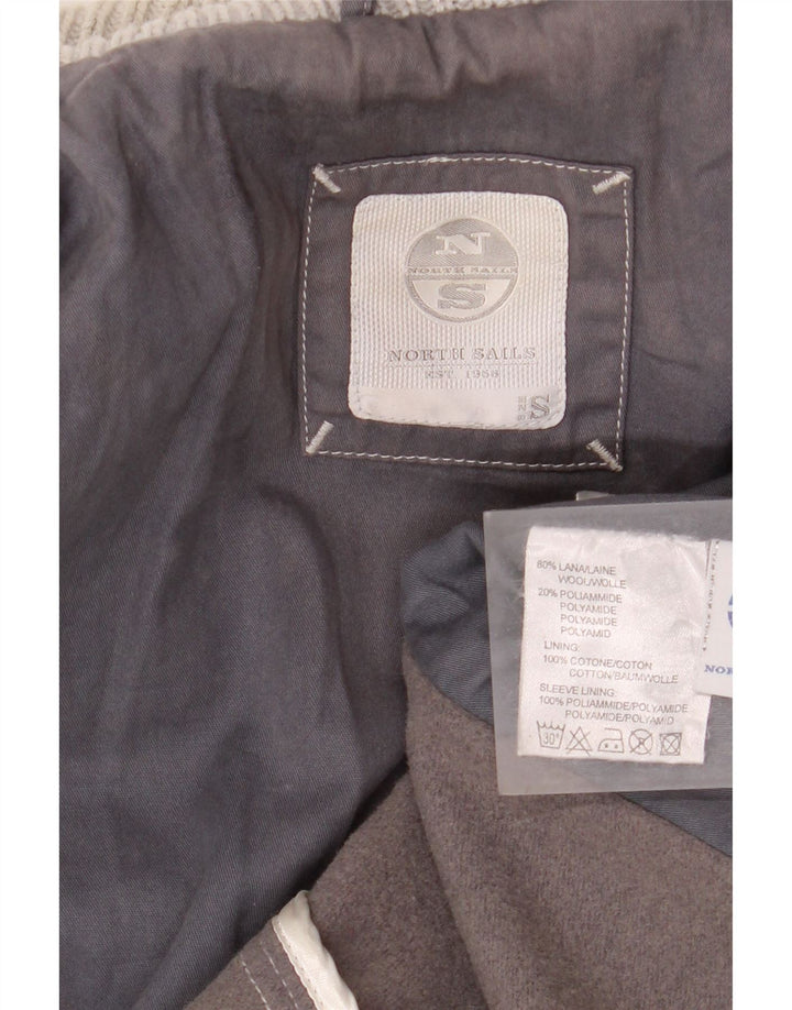 North Sails - Trenca con capucha para mujer, talla 40, lana gris pequeña