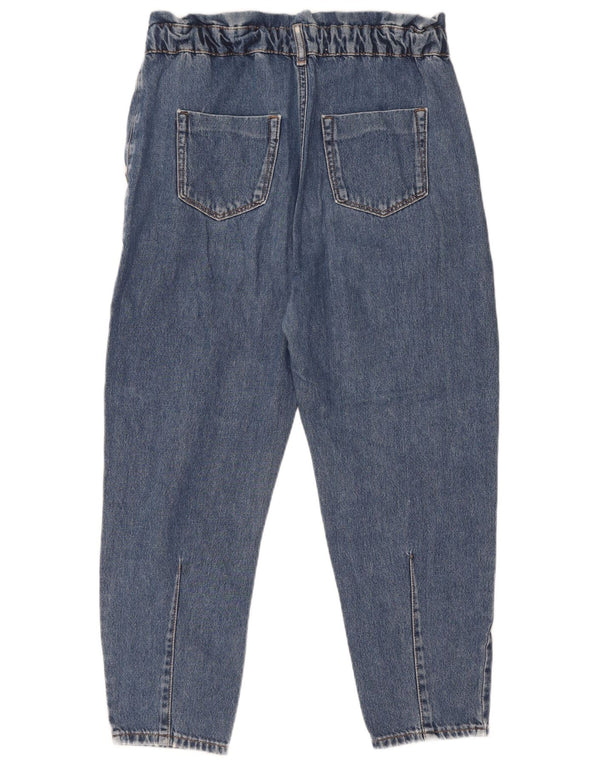 Zara Jeans cónicos de cintura alta para mujer EU 34 2XS W24 L25 Algodón azul