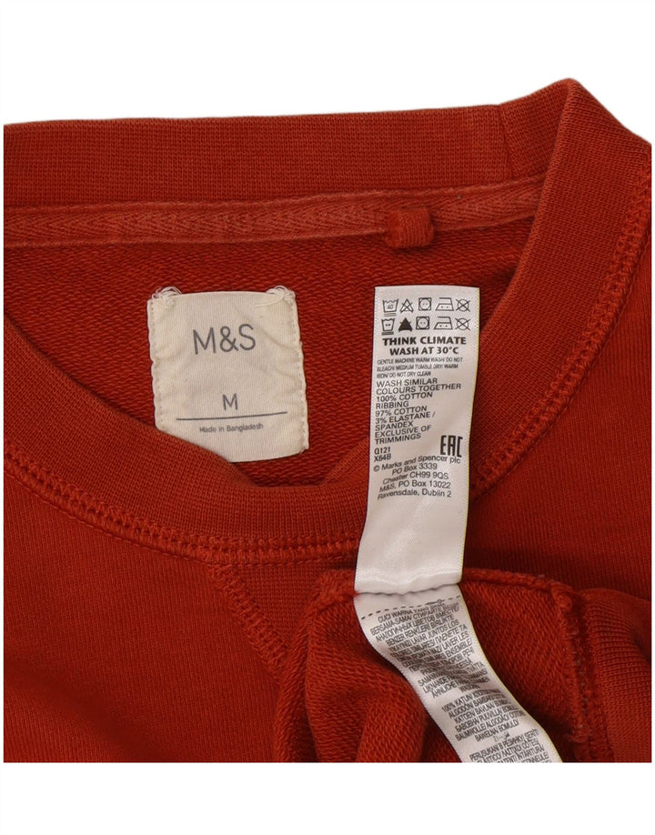 Marks & Spencer - Sudadera para hombre, color naranja medio, algodón
