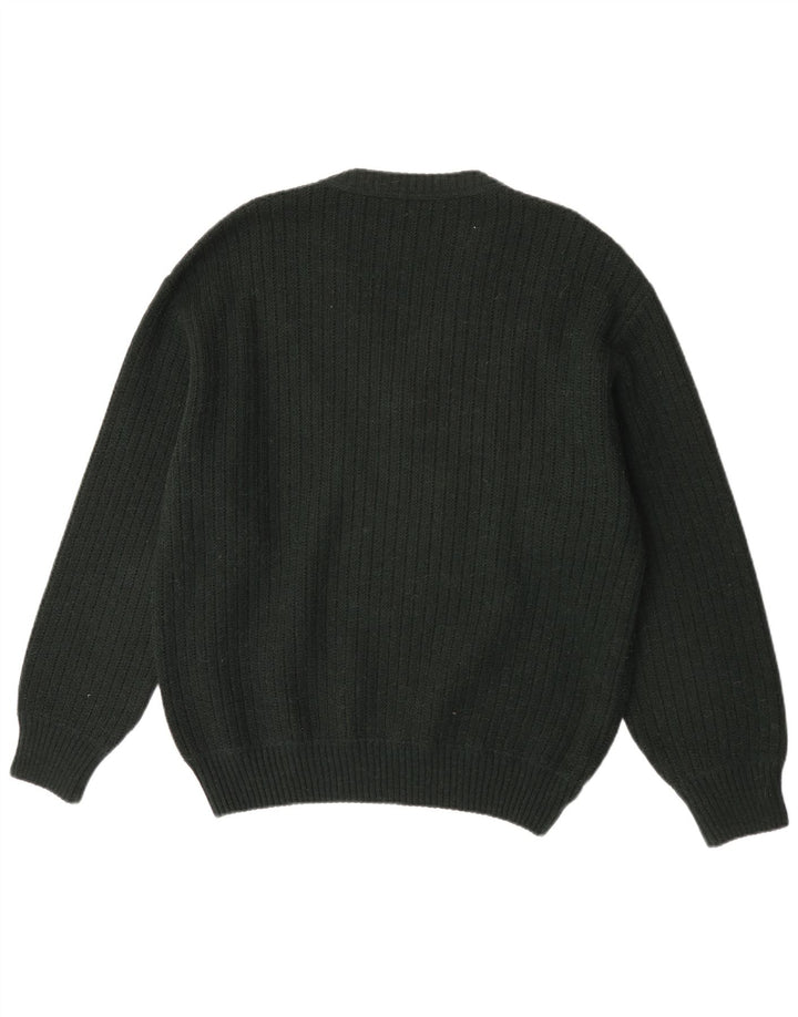Malagrida Jersey con Cuello en V para Hombre Large Green Argyle/Diamond