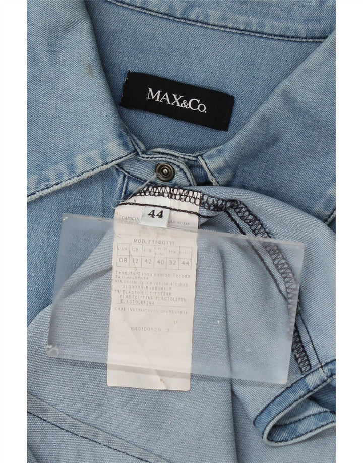 Max Mara Camisa vaquera para mujer Reino Unido 12 Algodón azul medio