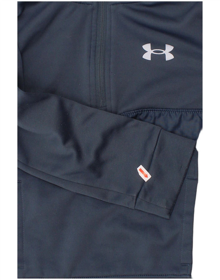 UNDER ARMOUR Sudadera con cuello y cremallera para niño 5-6 años Azul marino Poliéster