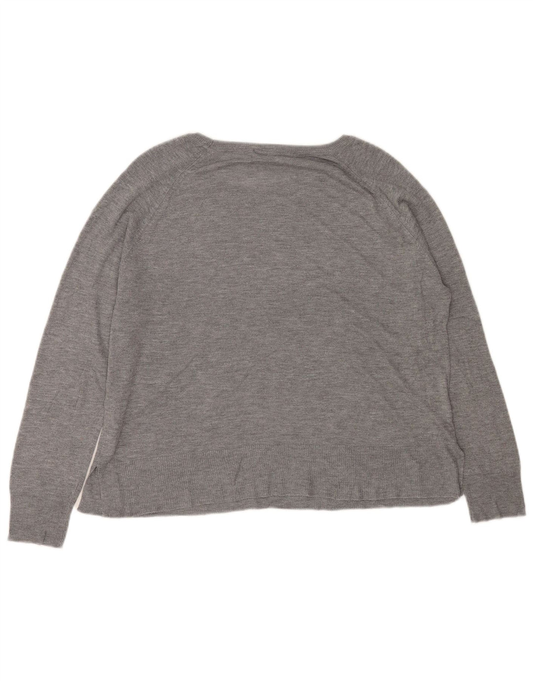 Zara - Jersey con cuello barco para mujer, talla 44, viscosa gris medio