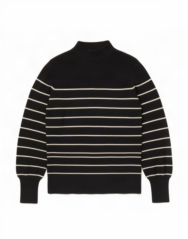 Marks & Spencer Jersey con cuello alto para mujer, talla 40, talla M, color negro
