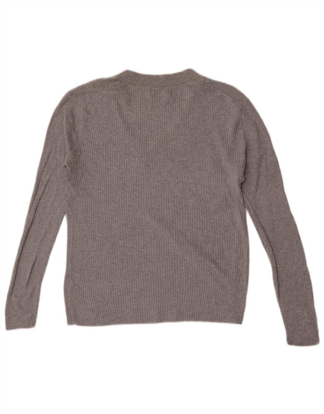 Massimo Dutti Top Mujer Manga Larga UK 44 Grande Seda Gris