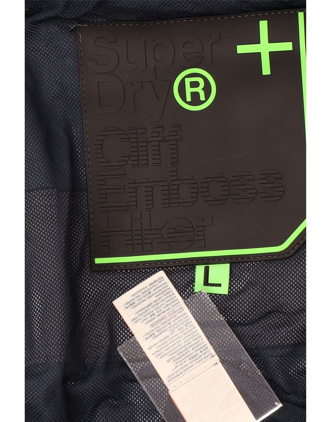 SUPERDRY Chaqueta cortavientos con capucha para hombre UK 40 Large Grey Nylon