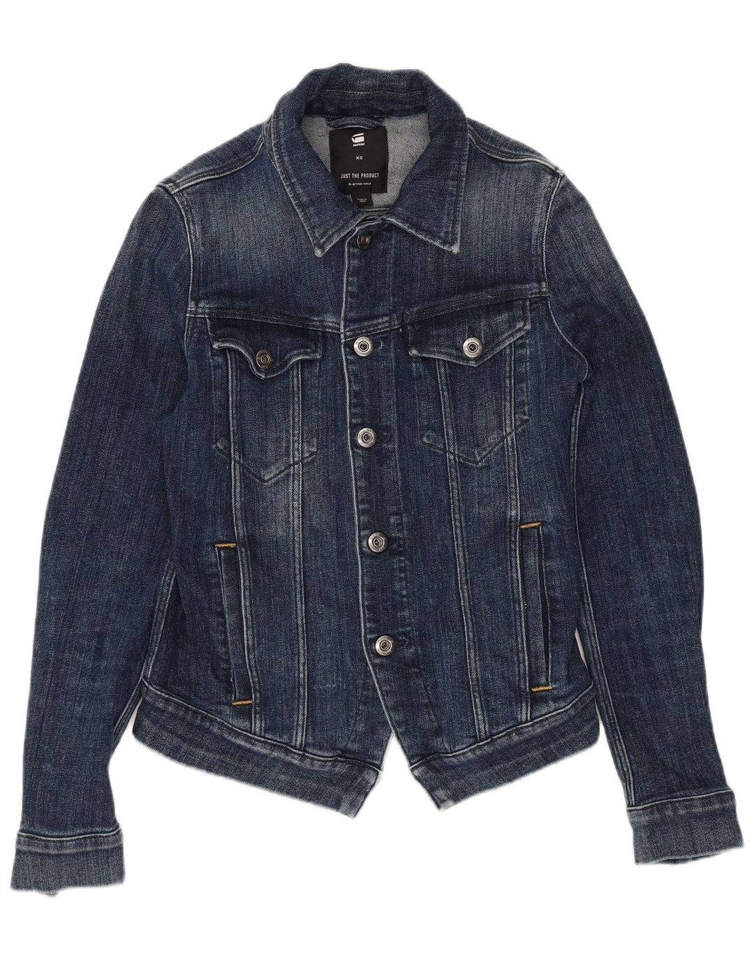 G-STAR Chaqueta vaquera corta para mujer UK 6 XS Algodón azul marino