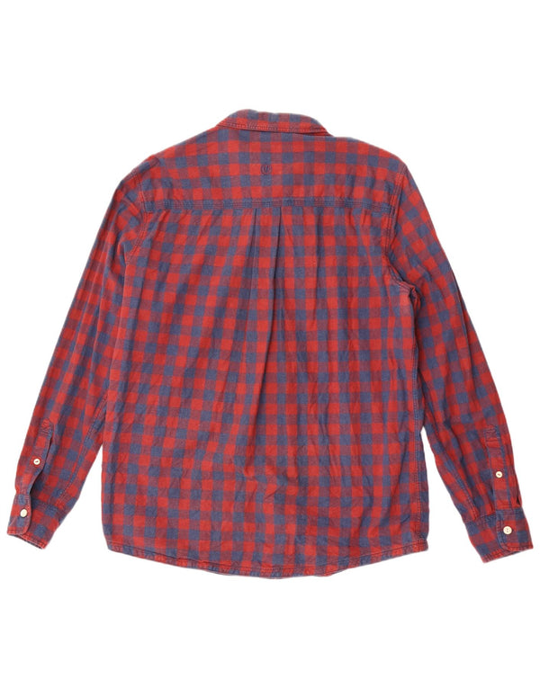 Camisa de hombre Fat Face de algodón con cuadros rojos grandes