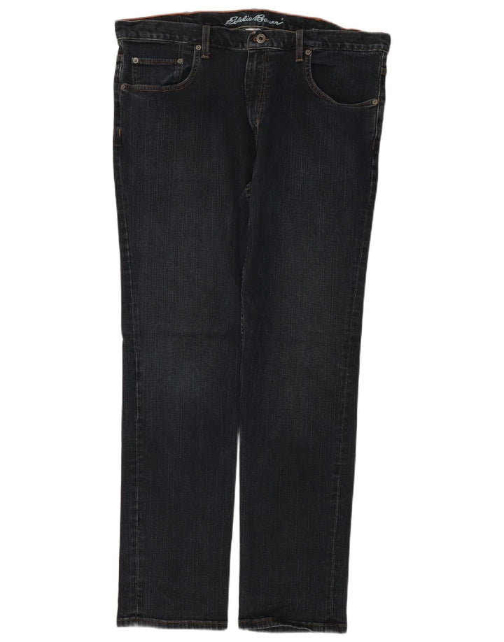 Eddie Bauer Vaqueros rectos para hombre W38 L32 Algodón azul marino