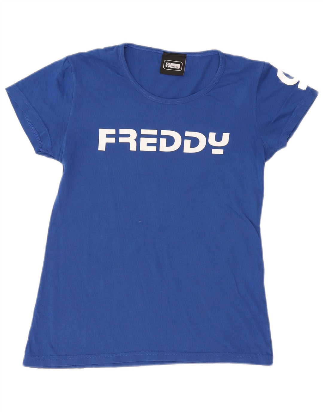Freddy Camiseta gráfica para mujer Top UK 40 Algodón azul medio