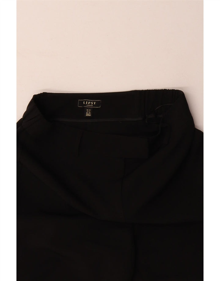 LIPSY Pantalones casuales con corte de bota para mujer UK 12 Medium W30 L30 Poliéster negro