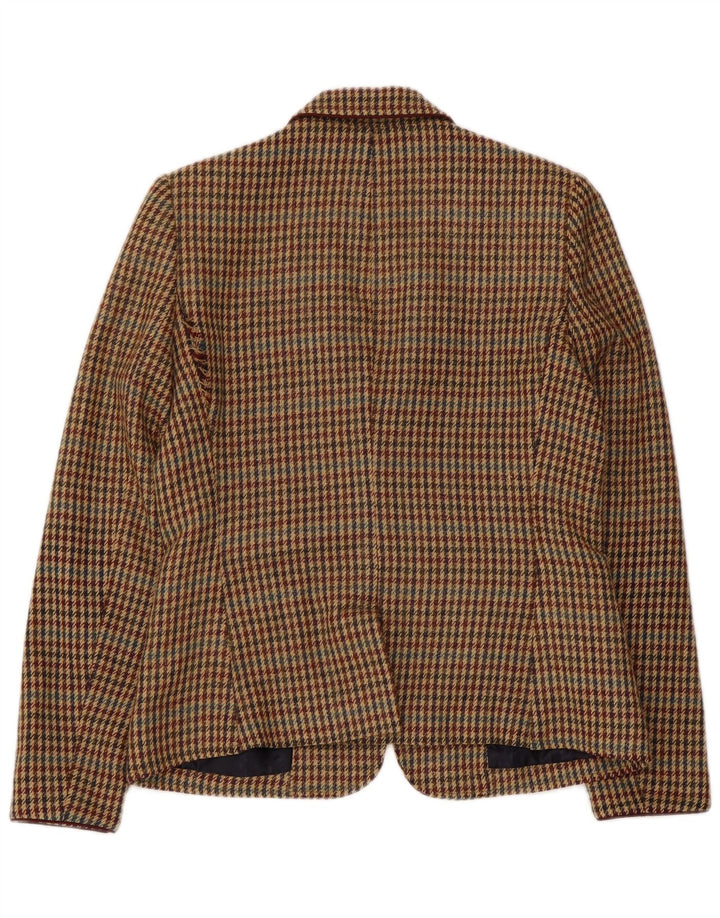 RICH & ROYAL Chaqueta tipo blazer de 1 botón para mujer EU 38 Pata de gallo marrón medio