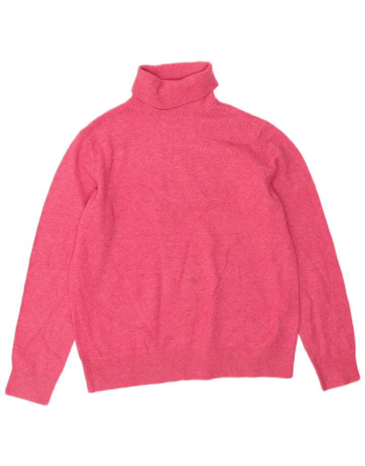 Marks & Spencer Suéter extragrande con cuello vuelto para mujer UK 10 Small Pink