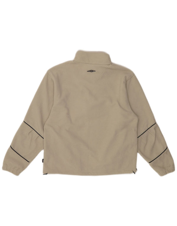 Umbro Jersey de forro polar extragrande con cuello y cremallera para mujer UK 10 Small Off White