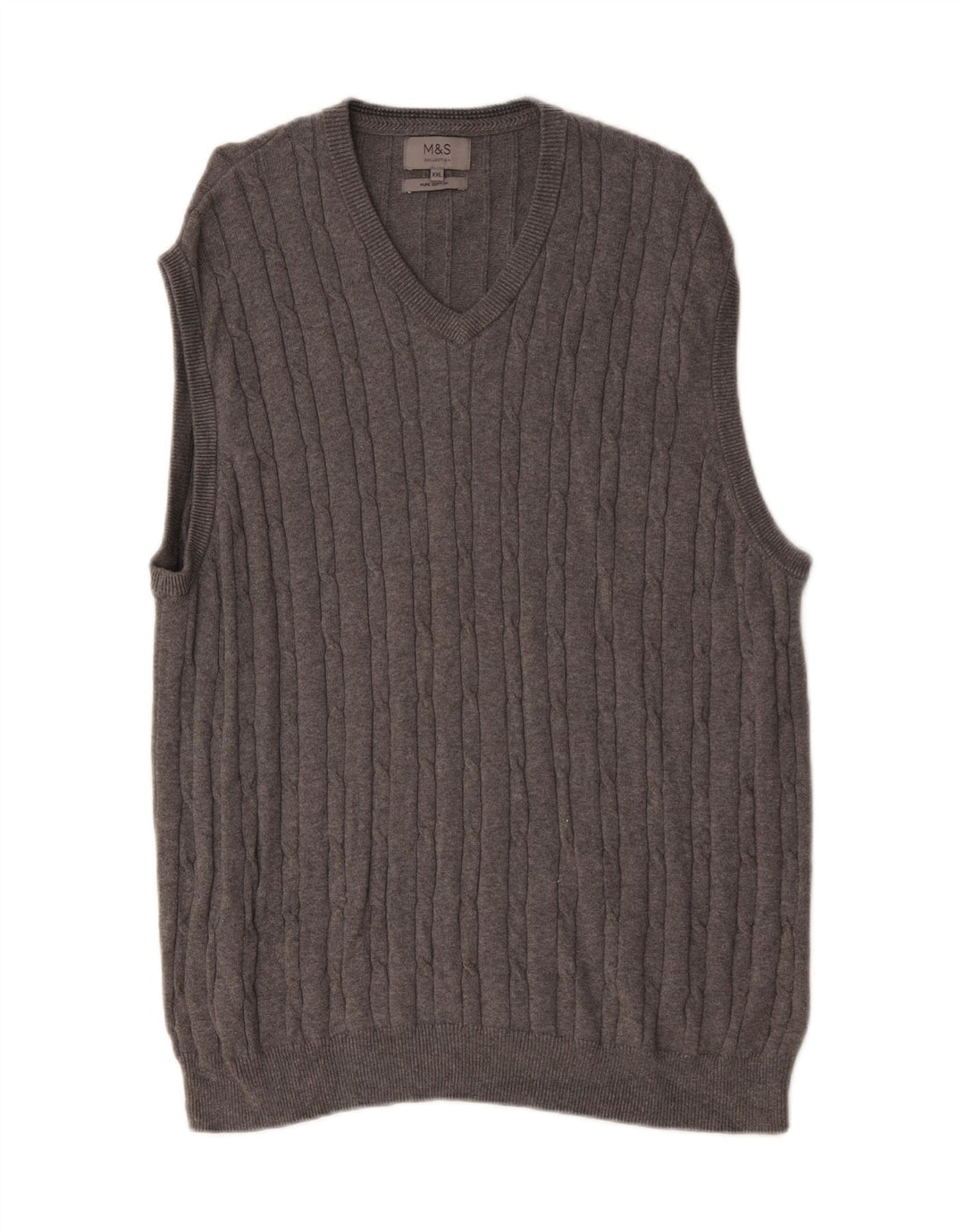 Marks & Spencer - Camiseta sin mangas para hombre, talla 2XL, algodón gris