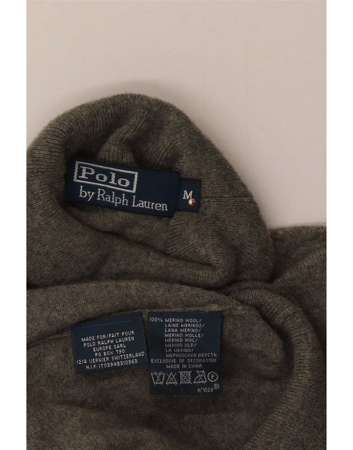 Polo Ralph Lauren Jersey con cuello vuelto para hombre de lana gris medio
