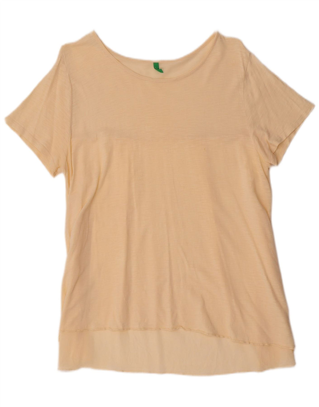 BENETTON Camiseta para mujer Top UK 46 Large Beige