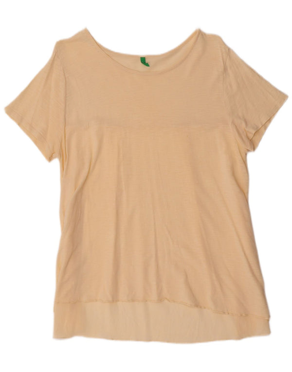 BENETTON Camiseta para mujer Top UK 46 Large Beige