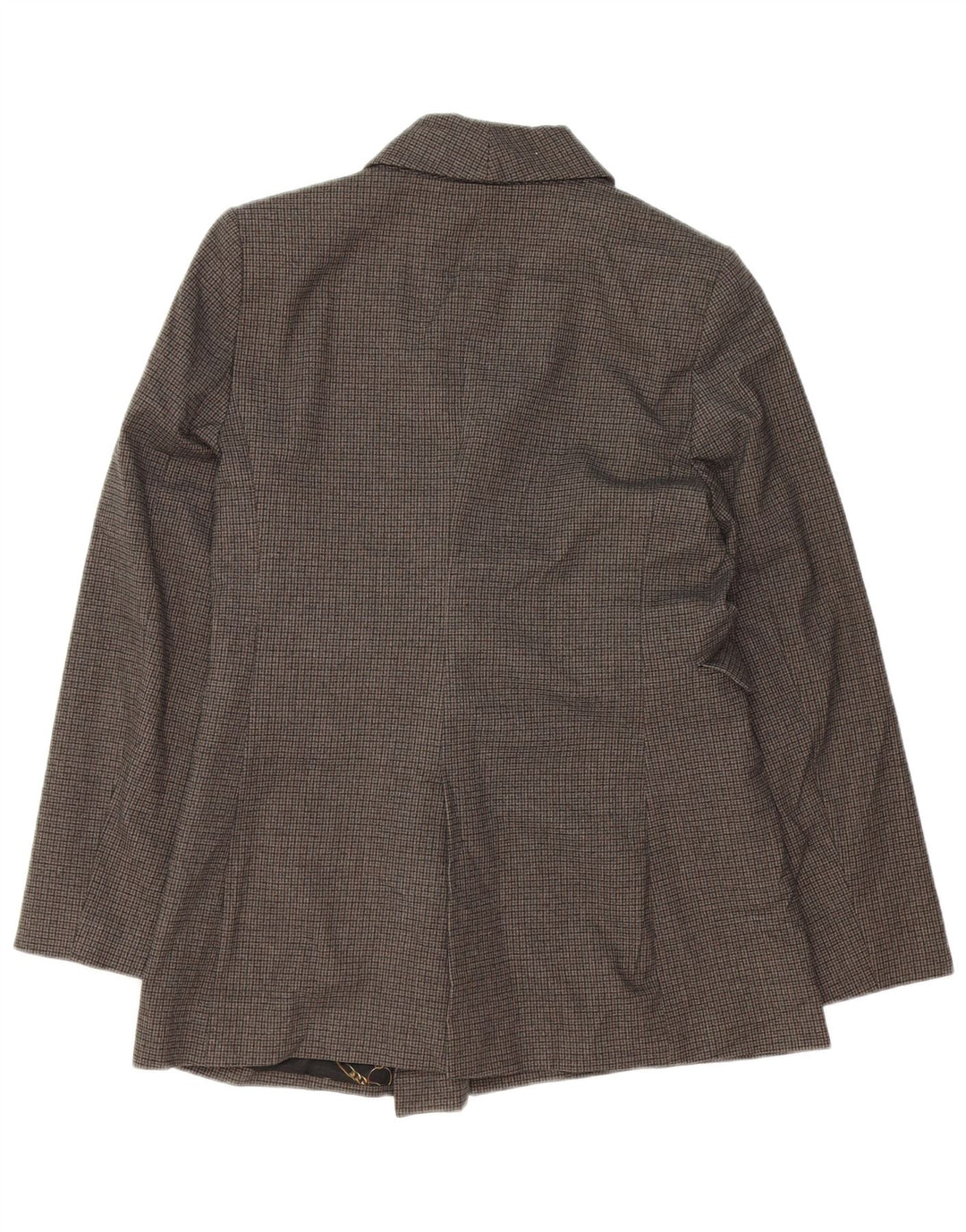 ZARA Womens Double Breasted Blazer Jacket UK 14 Medium Grey Gingham