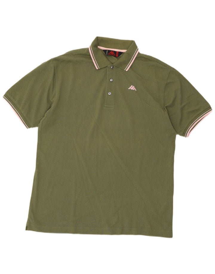 KAPPA Polo Hombre Grande Algodón Verde