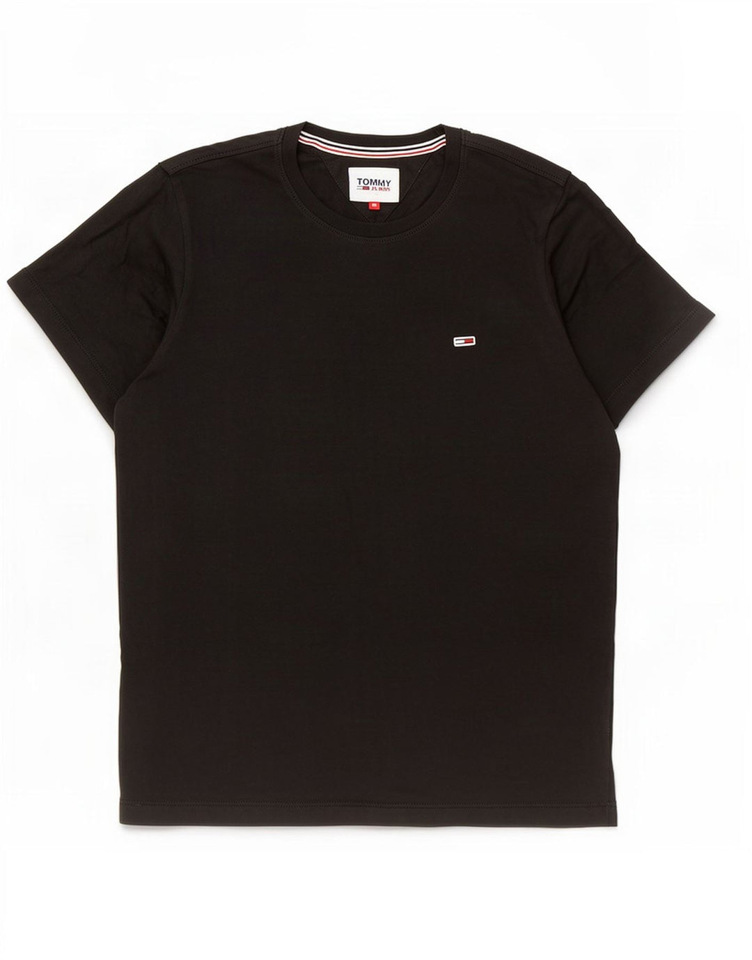 Tommy Hilfiger Camiseta para hombre Top Medium Black Cotton
