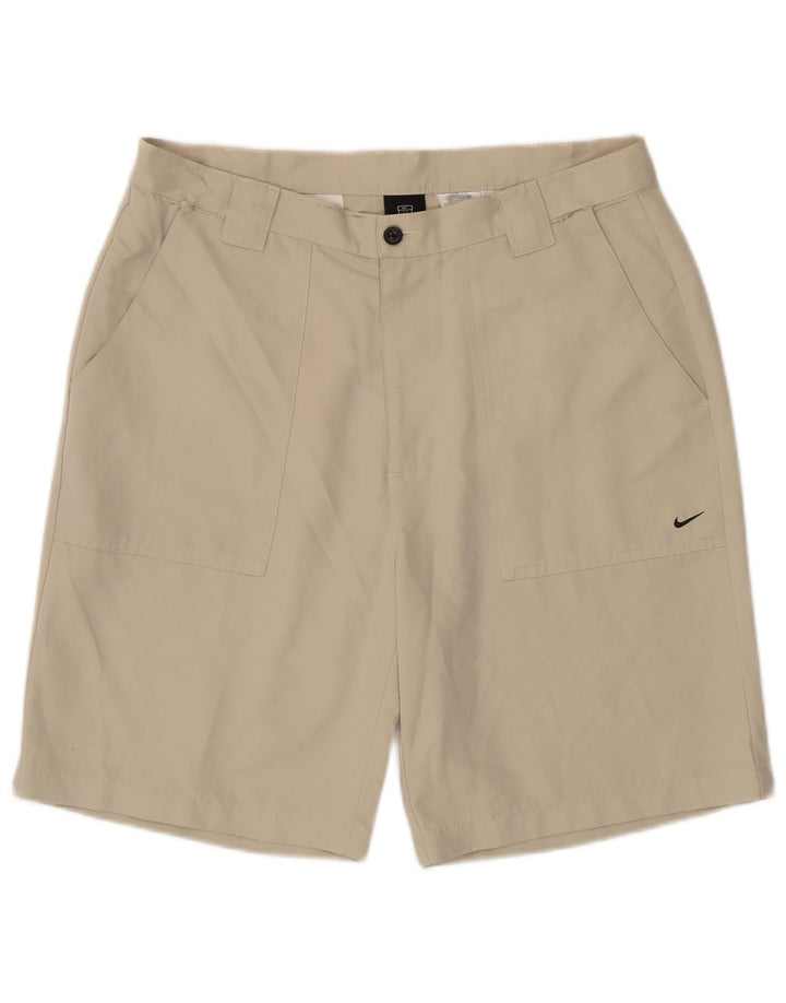 Pantalones cortos chinos Nike para hombre W34 poliéster beige grande