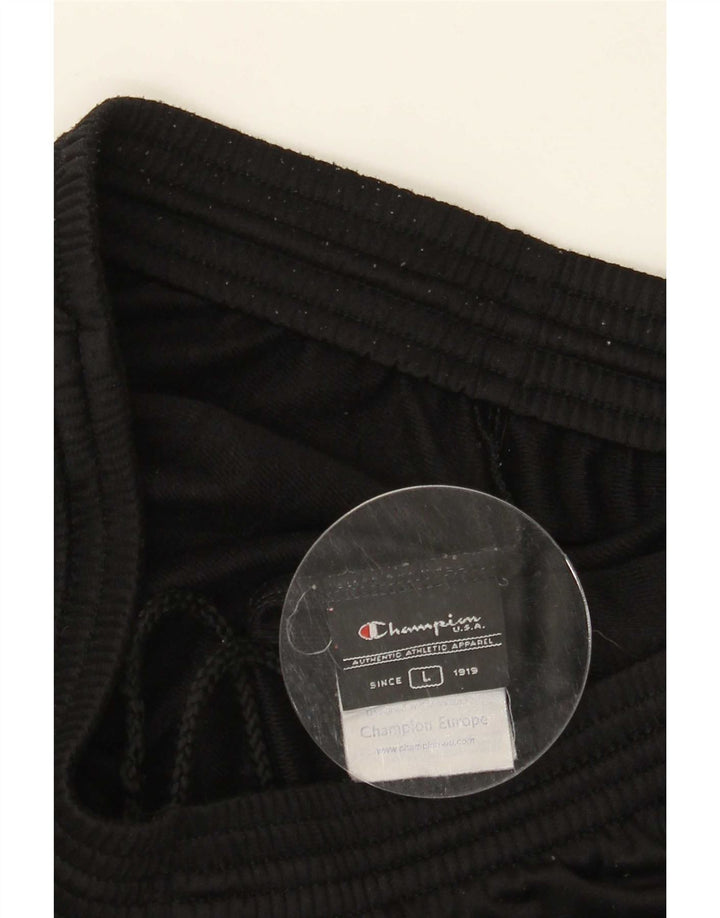 Champion Pantalones De Chándal Para Hombre Grande Poliéster Negro