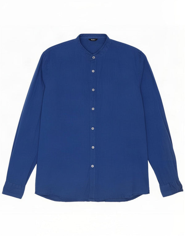 Refrigiwear Camisa Hombre XL Azul Marino Lino