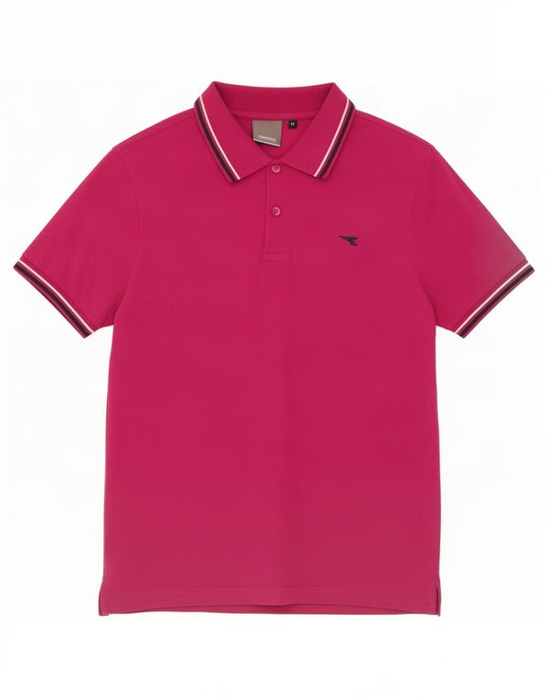 Polo Diadora Hombre Algodón Rosa Medio