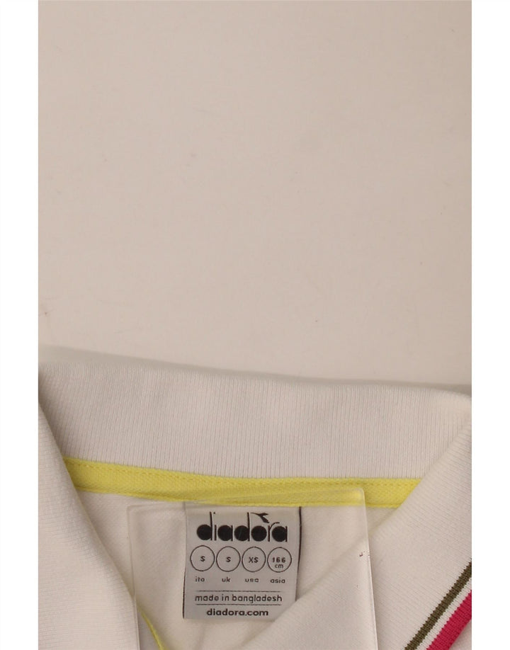 Diadora Polo para mujer UK 10 Small White