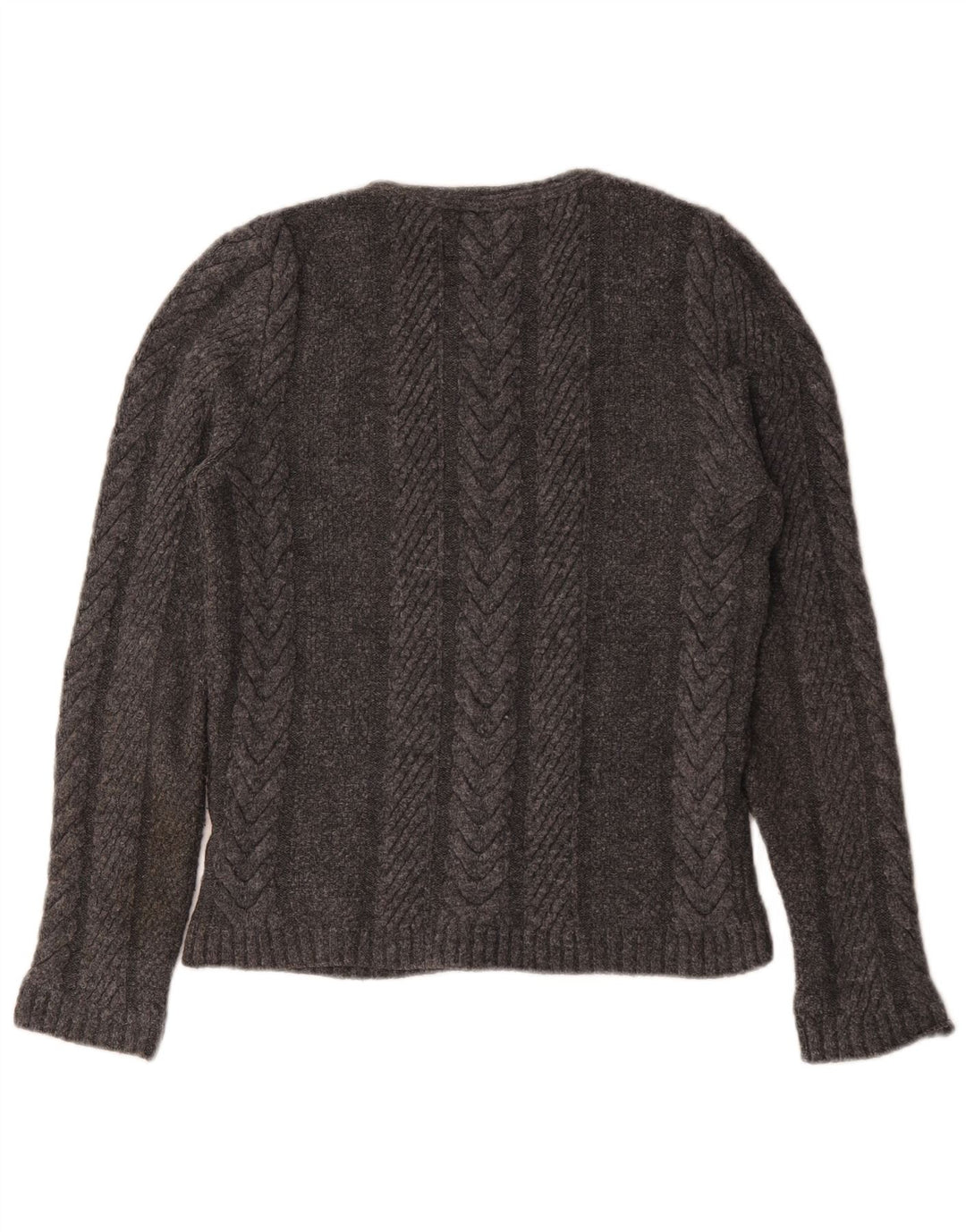 Zara Hombre Jersey De Cuello Redondo Jersey Grande Acrílico Moteado Gris
