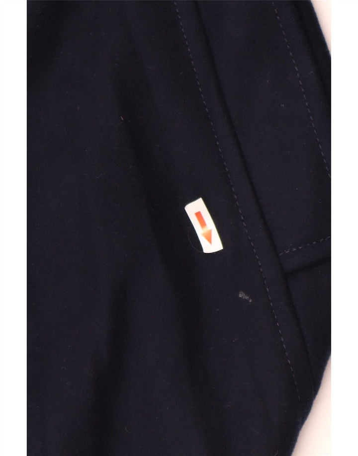 Abrigo Benetton Mujer IT 42 Medio Lana Azul Marino