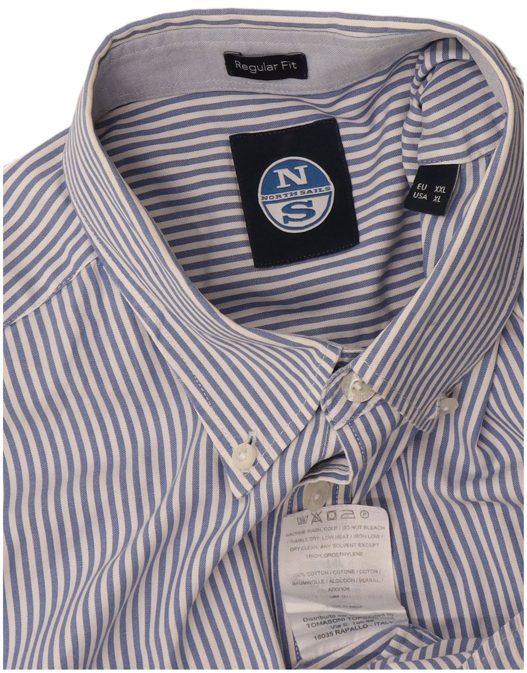 North Sails Camisa Regular Fit Hombre XL Algodón Azul Rayas Pintadas