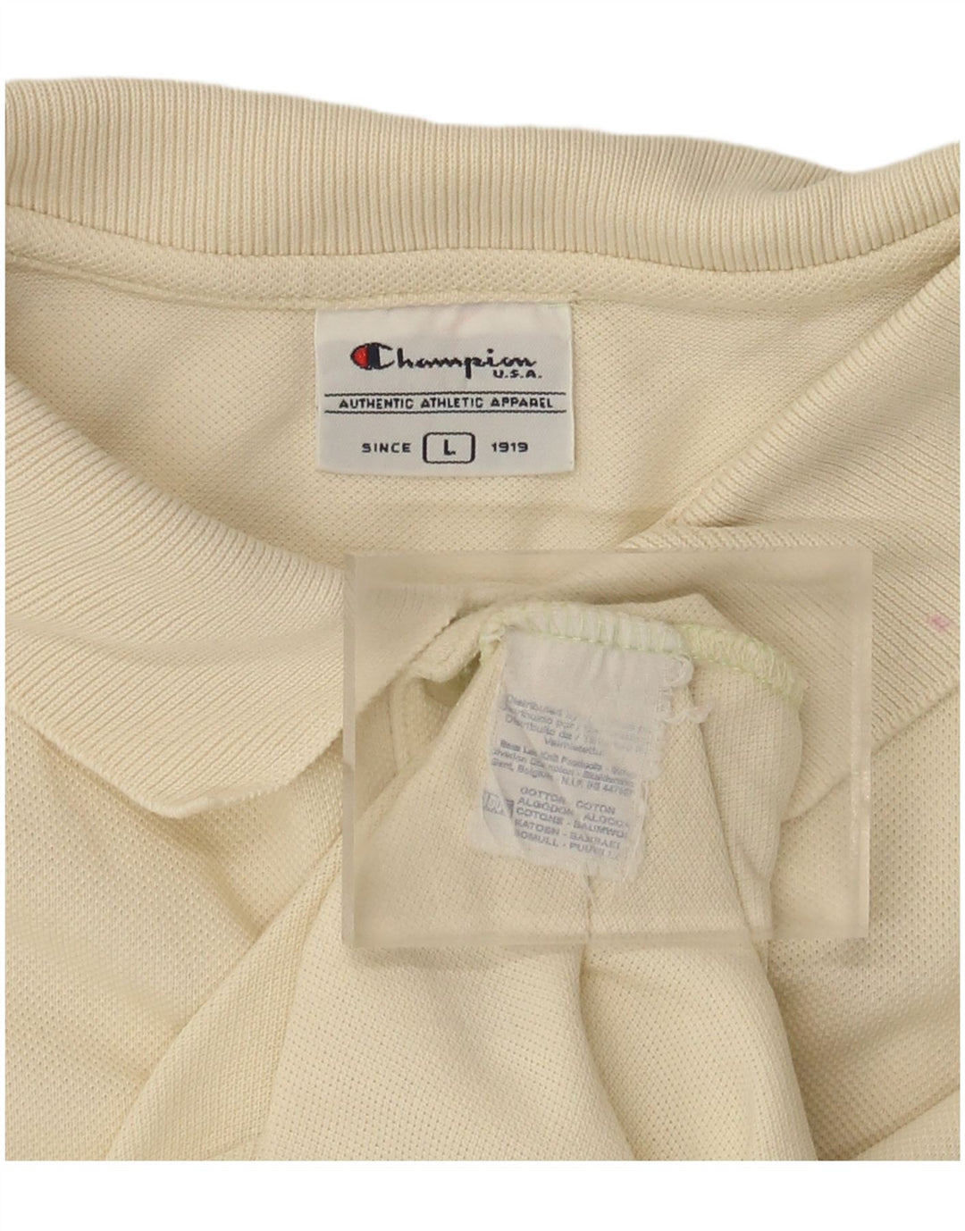 Champion Polo Para Hombre Grande De Algodón Blanco