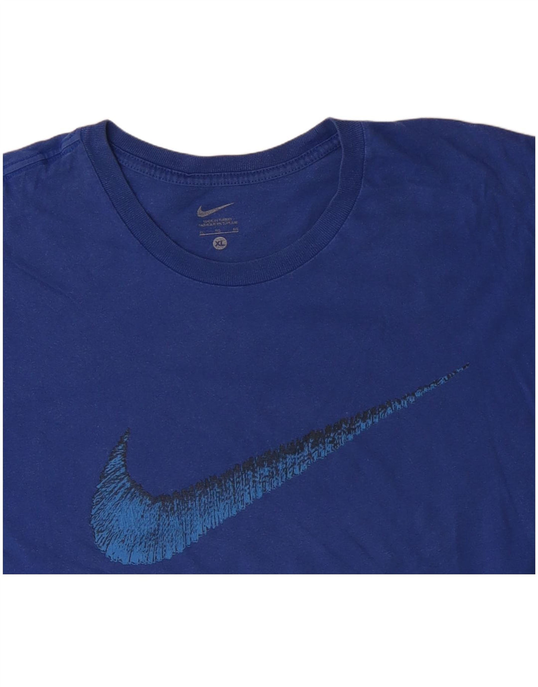 NIKE Camiseta gráfica para hombre Top XL Algodón azul
