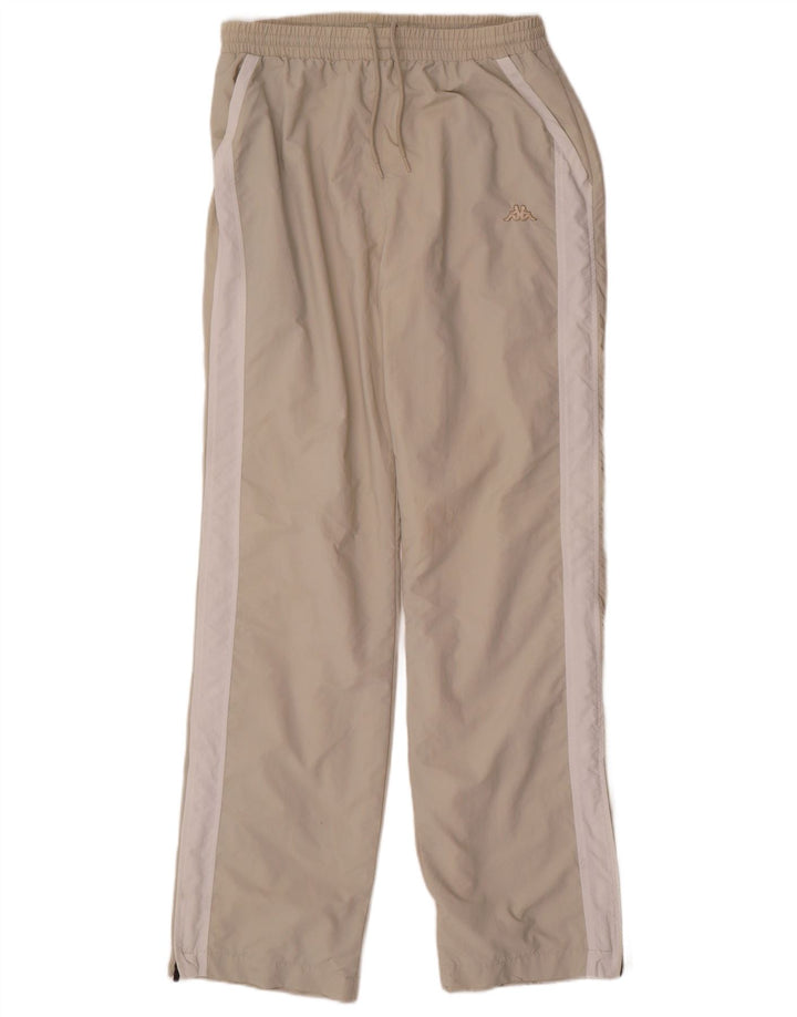 Pantalones De Chándal Kappa Hombre Beige Medio Color Block Poliamida