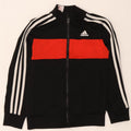 Adidas - Chaqueta de chándal para niño, 7-8 años, color negro, poliéster