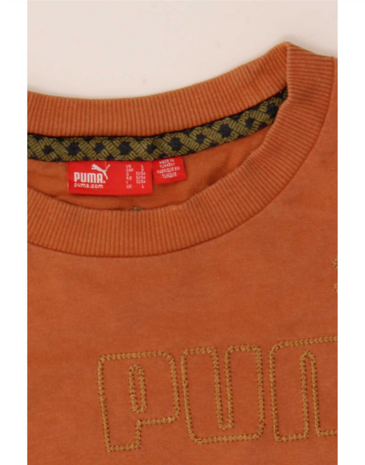 Puma - Camiseta gráfica para hombre, talla grande, color naranja